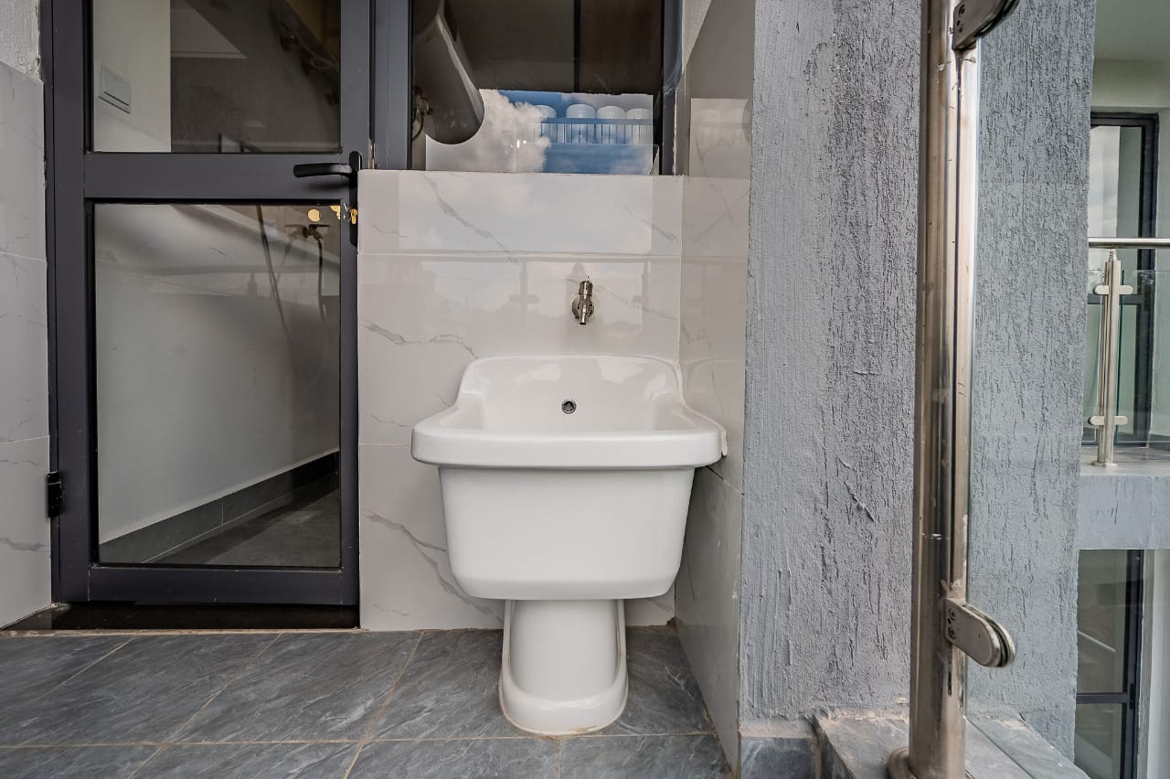Modern washroom in Riverside Nairobi apartment